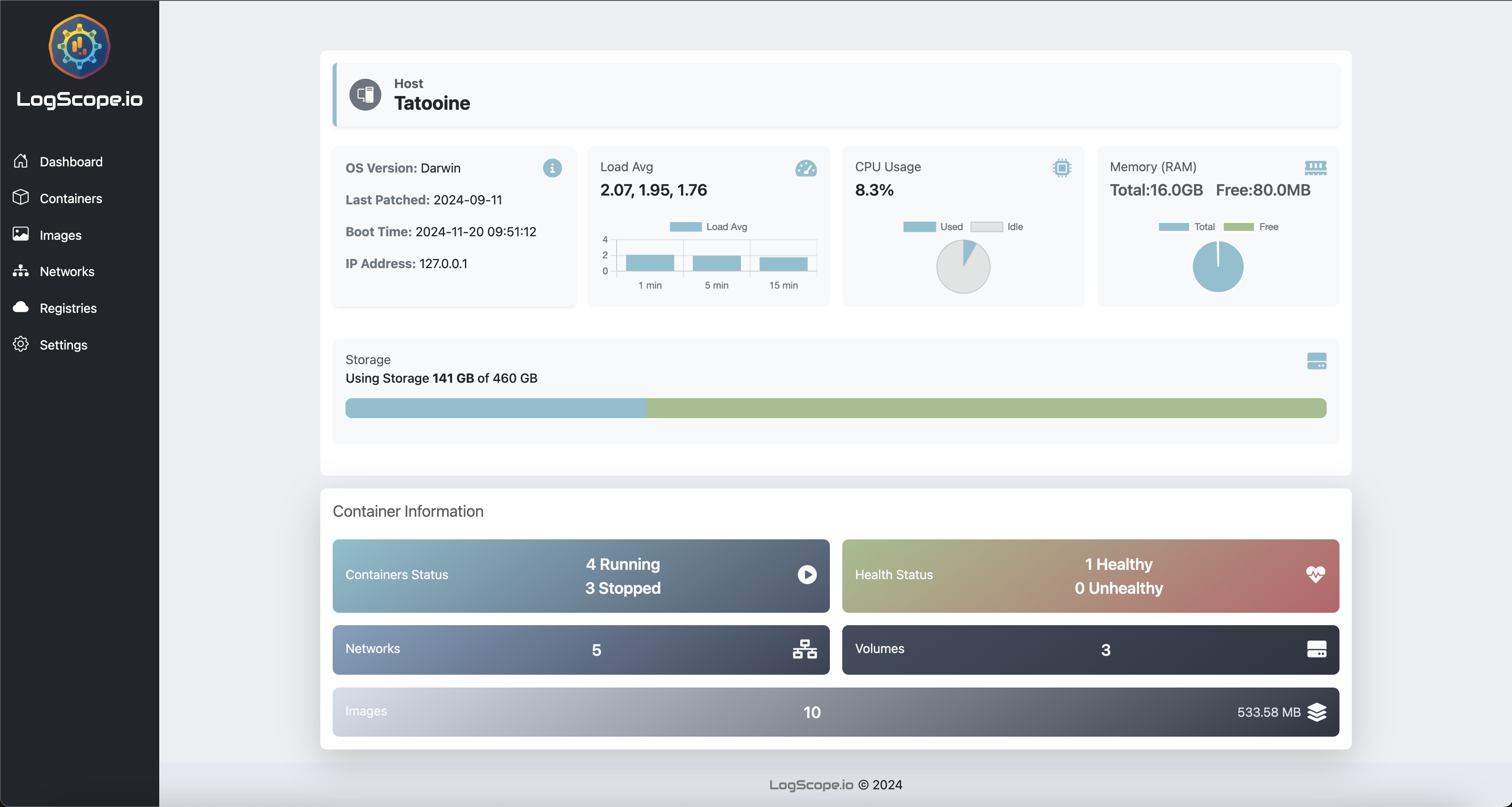 Containers Screenshot